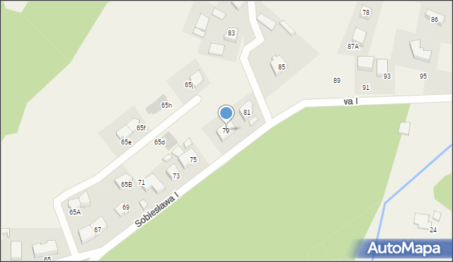 Chwaszczyno, Sobiesława I, 79, mapa Chwaszczyno