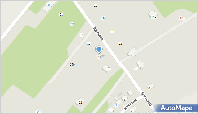 Ciechanowiec, Sosnowa, 23, mapa Ciechanowiec