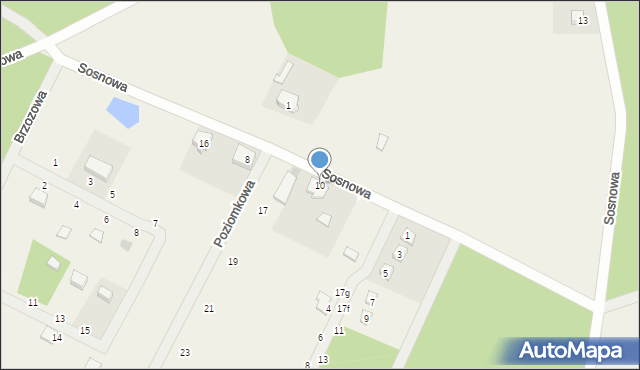 Cis, Sosnowa, 10, mapa Cis