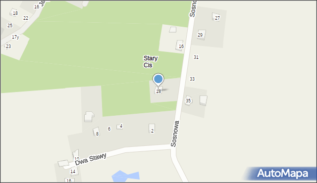 Cis, Sosnowa, 18, mapa Cis