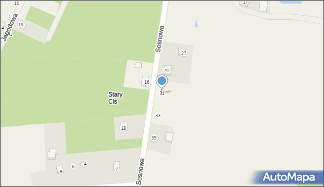Cis, Sosnowa, 31, mapa Cis