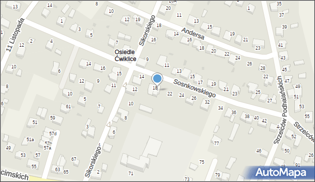 Ćwiklice, Sosnkowskiego Kazimierza, gen., 20, mapa Ćwiklice