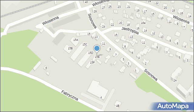 Czarna Białostocka, Sosnowa, 15E, mapa Czarna Białostocka