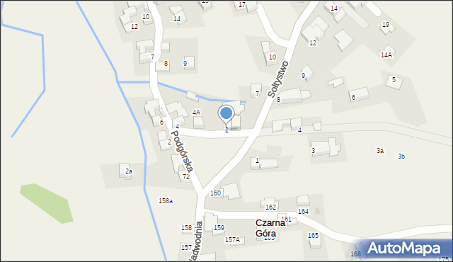 Czarna Góra, Sołtystwo, 2, mapa Czarna Góra