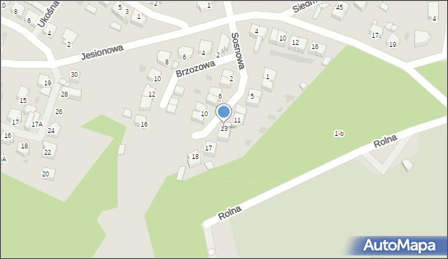 Czarnków, Sosnowa, 13, mapa Czarnków