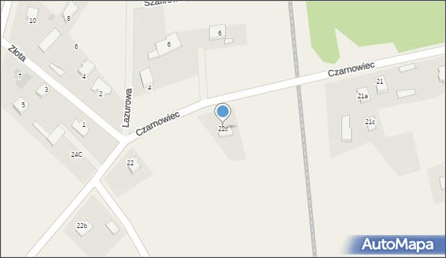 Czarnowiec, Sosnowa, 22c, mapa Czarnowiec