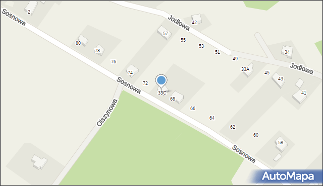 Czarnowiec, Sosnowa, 70, mapa Czarnowiec