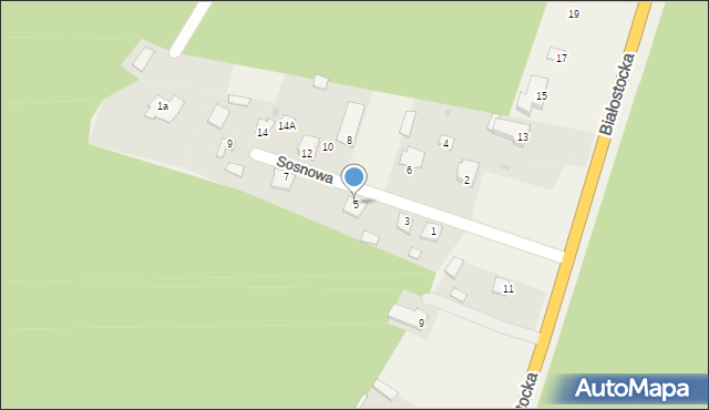 Czartajew, Sosnowa, 5, mapa Czartajew