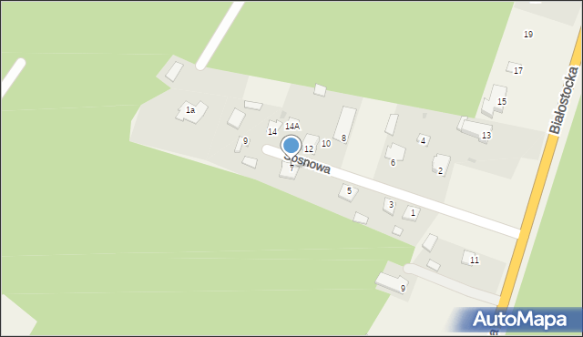 Czartajew, Sosnowa, 7, mapa Czartajew