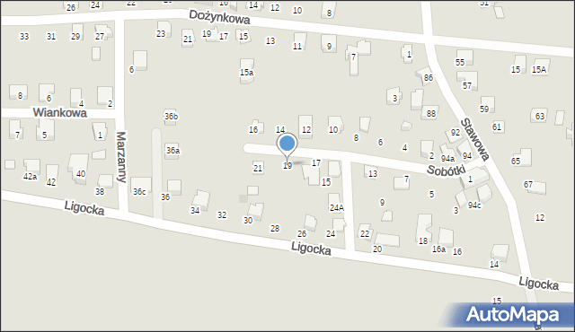 Czechowice-Dziedzice, Sobótki, 19, mapa Czechowic-Dziedzic