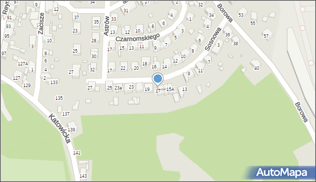 Czeladź, Sosnowa, 17, mapa Czeladź