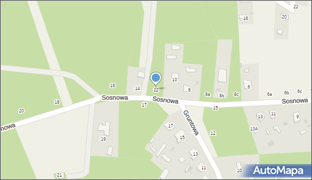 Czeremcha, Sosnowa, 12, mapa Czeremcha