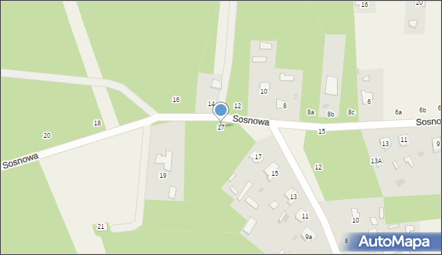 Czeremcha, Sosnowa, 17, mapa Czeremcha