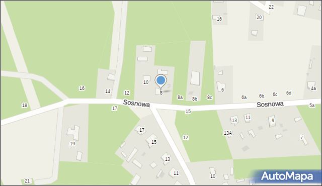 Czeremcha, Sosnowa, 8, mapa Czeremcha