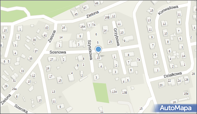 Czerwonak, Sosnowa, 10, mapa Czerwonak