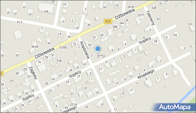 Częstochowa, Soplicy Jacka, 12, mapa Częstochowy