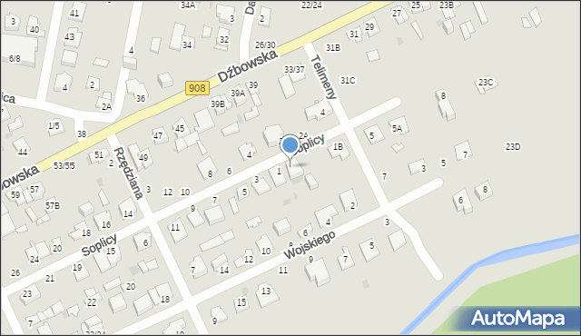 Częstochowa, Soplicy Jacka, 1A, mapa Częstochowy