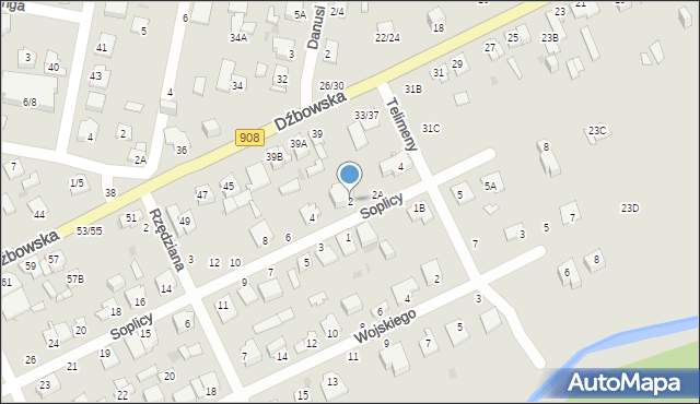 Częstochowa, Soplicy Jacka, 2, mapa Częstochowy