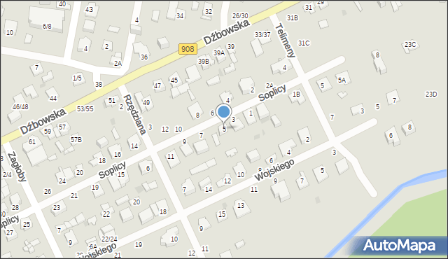 Częstochowa, Soplicy Jacka, 5, mapa Częstochowy