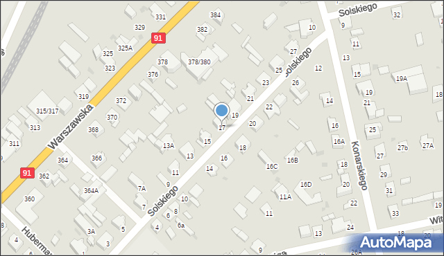 Częstochowa, Solskiego Ludwika, 17, mapa Częstochowy