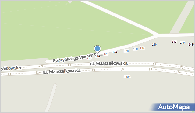 Częstochowa, Sojczyńskiego-Warszyca Stanisława, kpt., 114, mapa Częstochowy