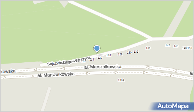 Częstochowa, Sojczyńskiego-Warszyca Stanisława, kpt., 118, mapa Częstochowy