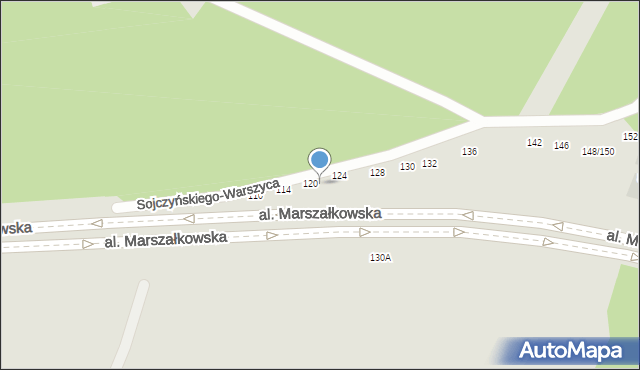 Częstochowa, Sojczyńskiego-Warszyca Stanisława, kpt., 122, mapa Częstochowy