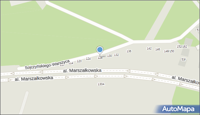Częstochowa, Sojczyńskiego-Warszyca Stanisława, kpt., 128, mapa Częstochowy
