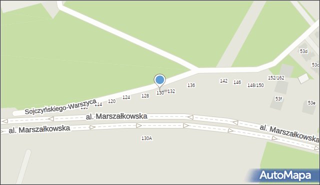 Częstochowa, Sojczyńskiego-Warszyca Stanisława, kpt., 130, mapa Częstochowy