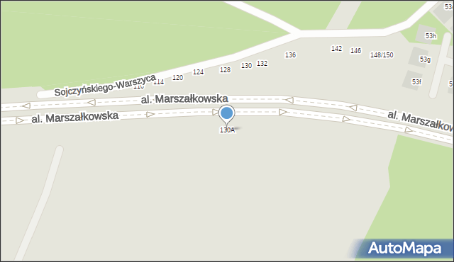 Częstochowa, Sojczyńskiego-Warszyca Stanisława, kpt., 130A, mapa Częstochowy