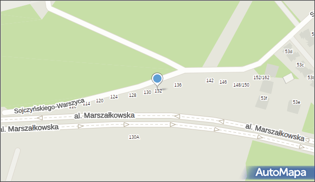 Częstochowa, Sojczyńskiego-Warszyca Stanisława, kpt., 132, mapa Częstochowy