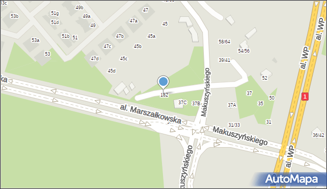 Częstochowa, Sojczyńskiego-Warszyca Stanisława, kpt., 182, mapa Częstochowy