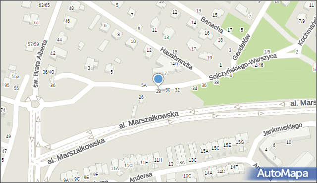 Częstochowa, Sojczyńskiego-Warszyca Stanisława, kpt., 28, mapa Częstochowy