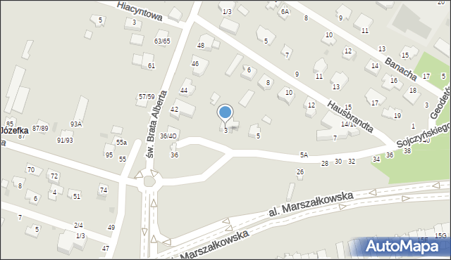 Częstochowa, Sojczyńskiego-Warszyca Stanisława, kpt., 3, mapa Częstochowy