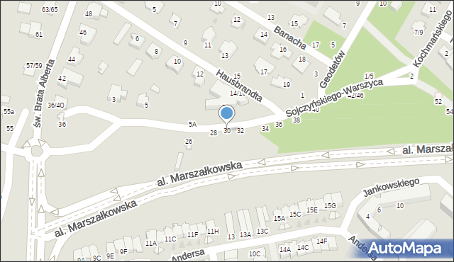 Częstochowa, Sojczyńskiego-Warszyca Stanisława, kpt., 30, mapa Częstochowy