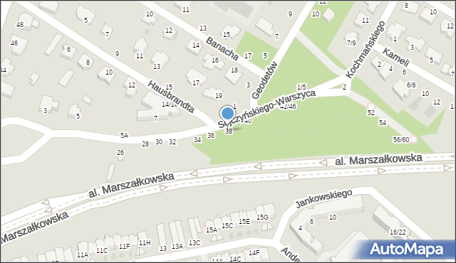 Częstochowa, Sojczyńskiego-Warszyca Stanisława, kpt., 38, mapa Częstochowy