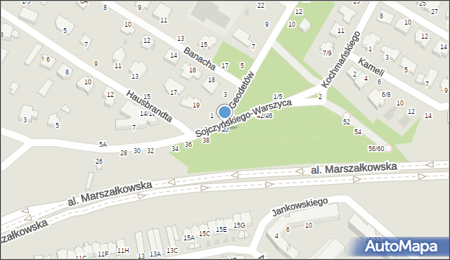 Częstochowa, Sojczyńskiego-Warszyca Stanisława, kpt., 40, mapa Częstochowy