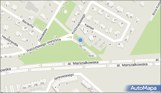Częstochowa, Sojczyńskiego-Warszyca Stanisława, kpt., 52, mapa Częstochowy