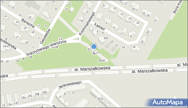 Częstochowa, Sojczyńskiego-Warszyca Stanisława, kpt., 54, mapa Częstochowy