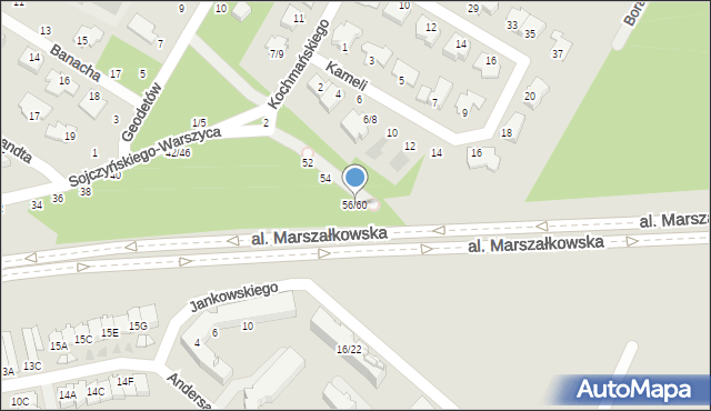 Częstochowa, Sojczyńskiego-Warszyca Stanisława, kpt., 56/60, mapa Częstochowy