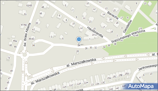 Częstochowa, Sojczyńskiego-Warszyca Stanisława, kpt., 5A, mapa Częstochowy