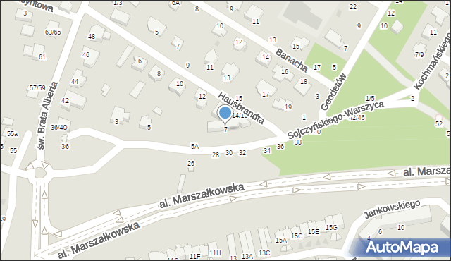 Częstochowa, Sojczyńskiego-Warszyca Stanisława, kpt., 7, mapa Częstochowy