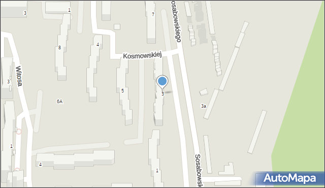 Częstochowa, Sosabowskiego Stanisława Franciszka, gen., 3, mapa Częstochowy