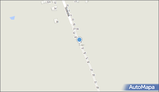 Częstochowa, Sokola, 50, mapa Częstochowy