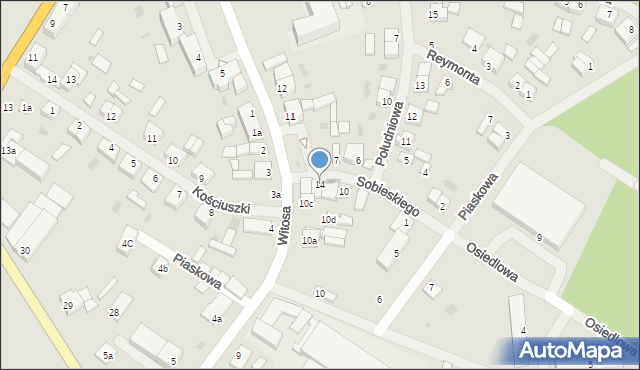 Człopa, Sobieskiego, 14, mapa Człopa