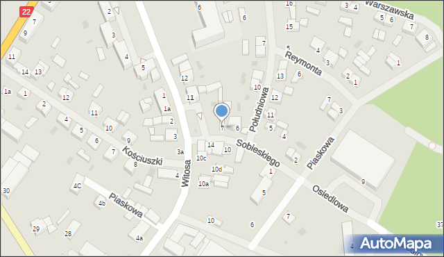 Człopa, Sobieskiego, 7, mapa Człopa