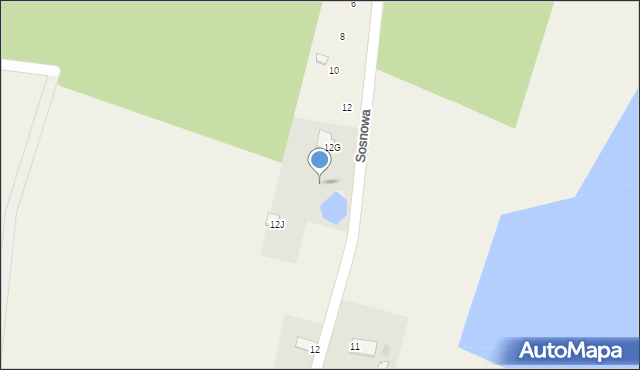 Dąb Mały, Sosnowa, 16, mapa Dąb Mały