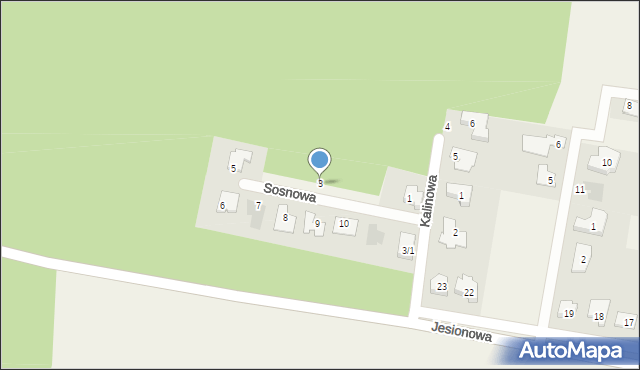 Dąbcze, Sosnowa, 3, mapa Dąbcze