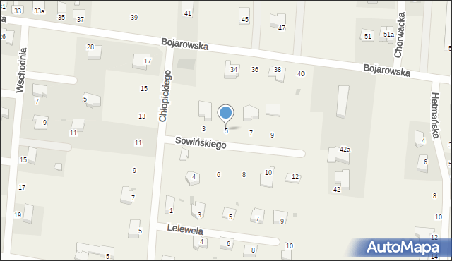 Dąbrowa, Sowińskiego Józefa, gen., 5, mapa Dąbrowa