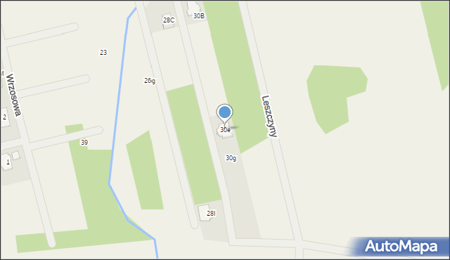 Dąbrówka, Sosnowa, 30e, mapa Dąbrówka